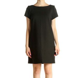 Zara Women Solid Black Classic Shift Dress Size Medium